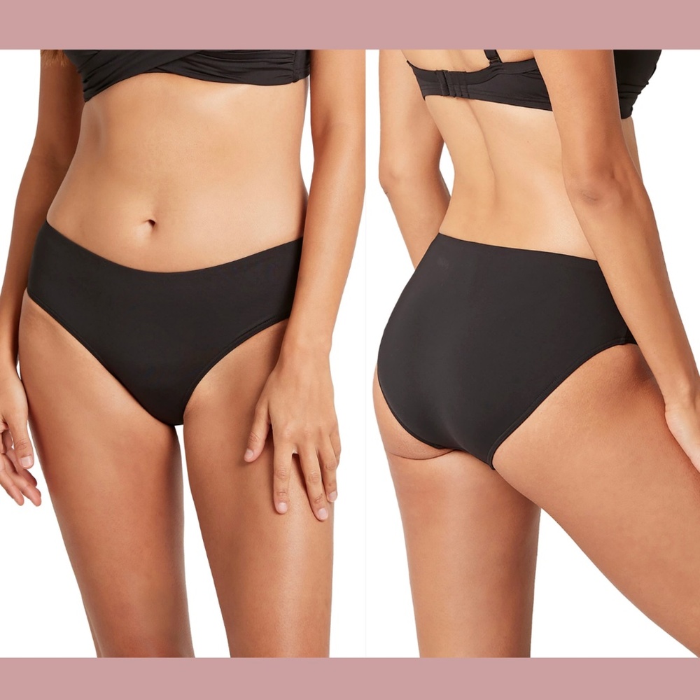NEW‎ Sea Level [ 6 US/ 10 UK ] Mid Rise Bikini Bottoms in Black